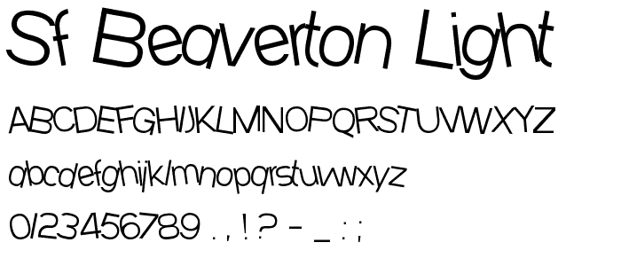 SF Beaverton Light font